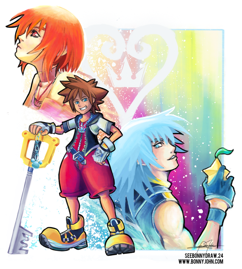 Illustration for article titled Kingdom Hearts - Speed Painting!